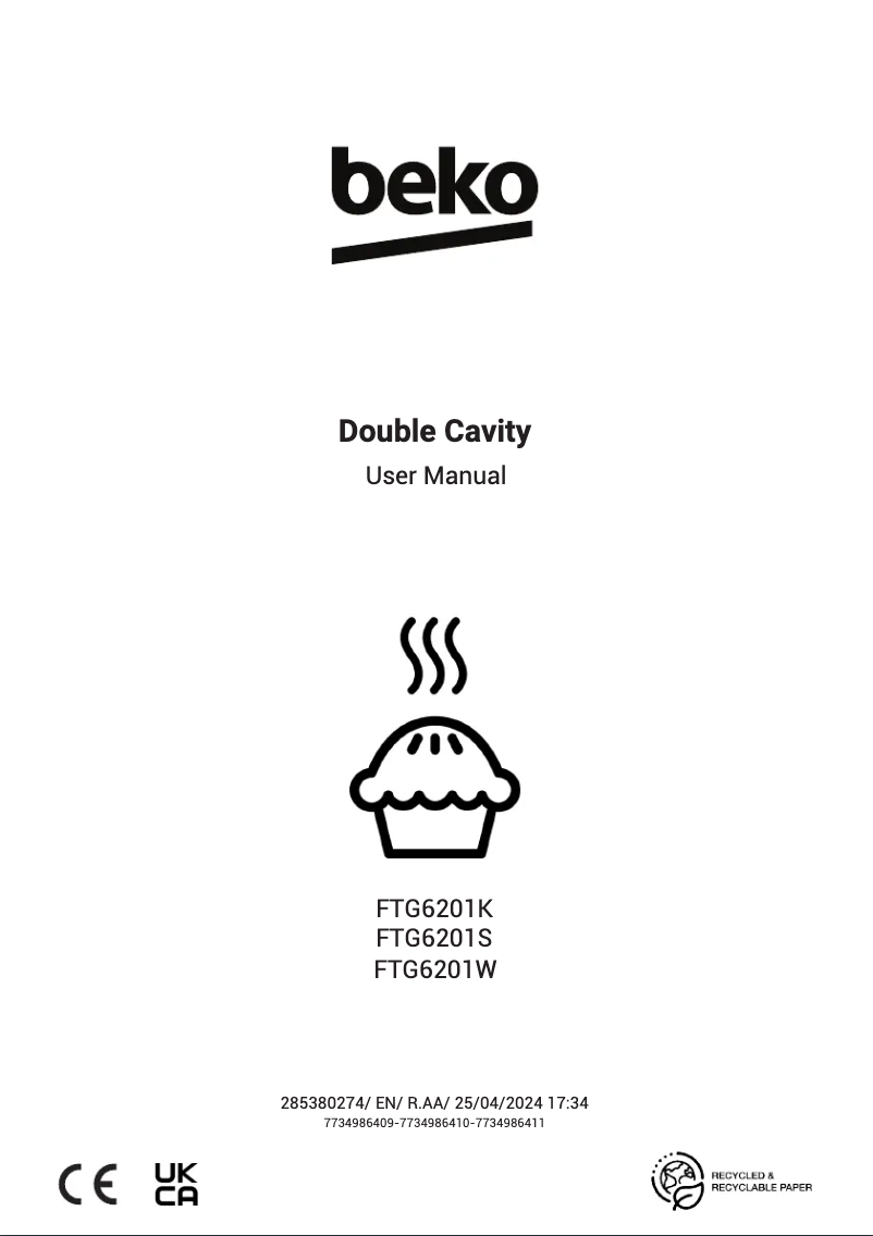 Page 1 de la notice Manuel utilisateur Beko FTG6201W