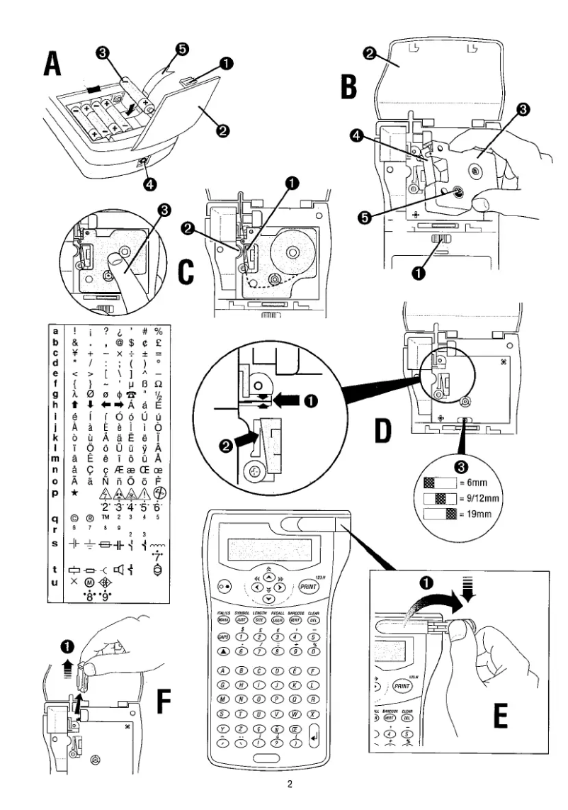 Page n°1 - Manuel utilisateur Dymo 2000