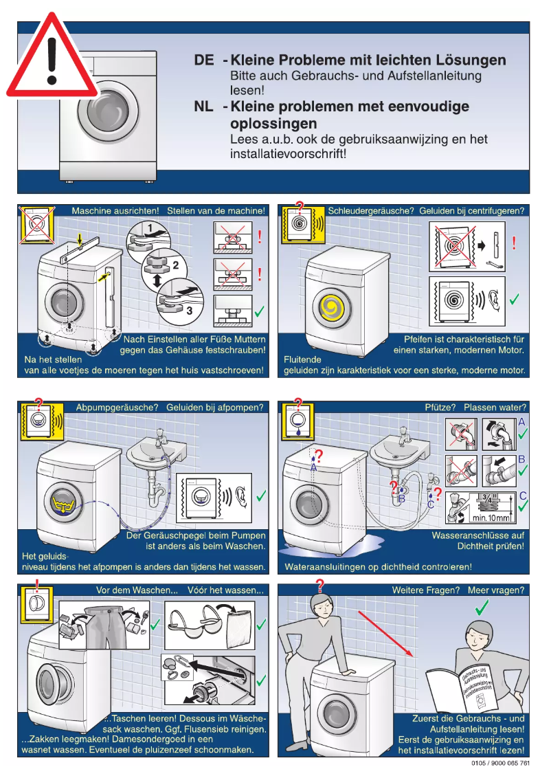 Page 1 de la notice Manuel utilisateur Constructa CWF14E21NL