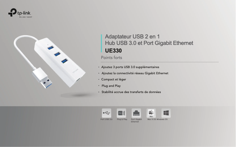 Image de la première page du manuel de l'appareil UE330