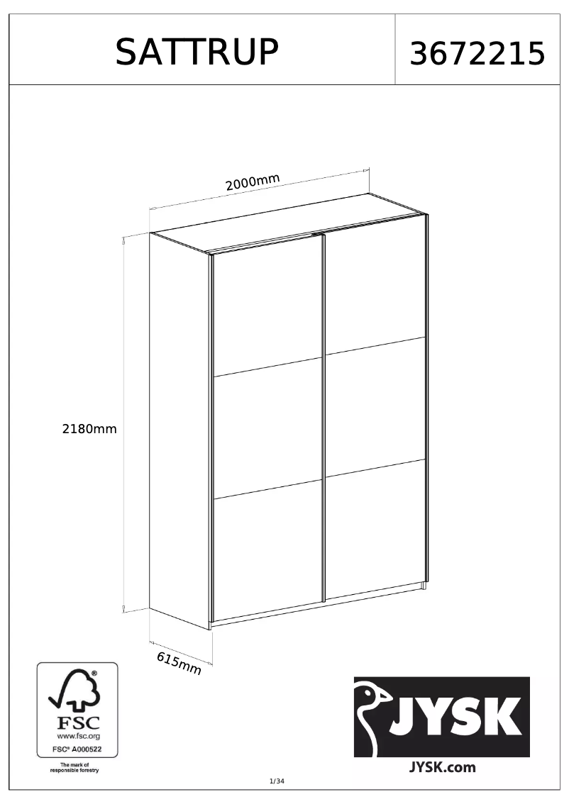 Image de la première page du manuel de l'appareil Sattrup (200x218x62)
