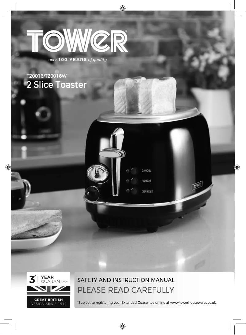 Page 1 de la notice Manuel utilisateur Tower Bottega T20016