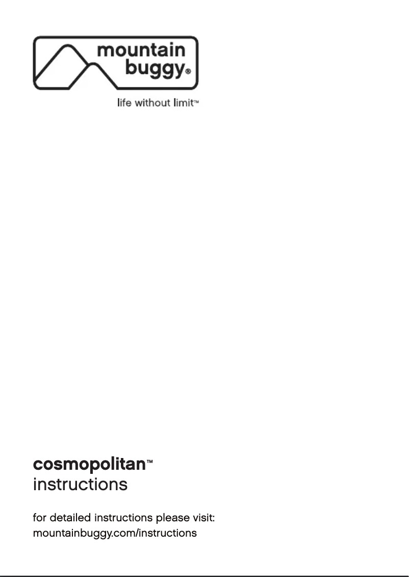 Page n°1 - Manuel utilisateur Mountain Buggy Cosmopolitan Plus