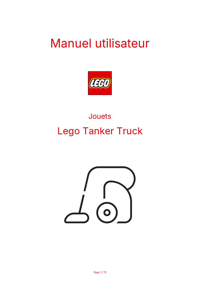 Image de la première page du manuel de l'appareil Tanker Truck