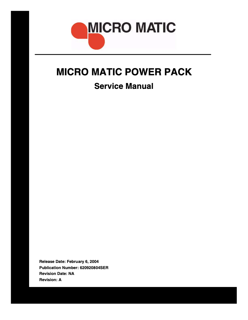 Page n°1 - Manuel utilisateur Micro Matic MMPP4305-PKG3