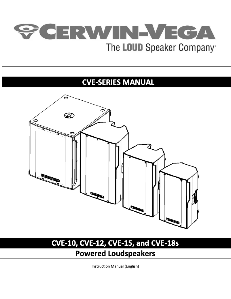 Página 1 del manual Manual de usuario Cerwin-Vega CVE-18s