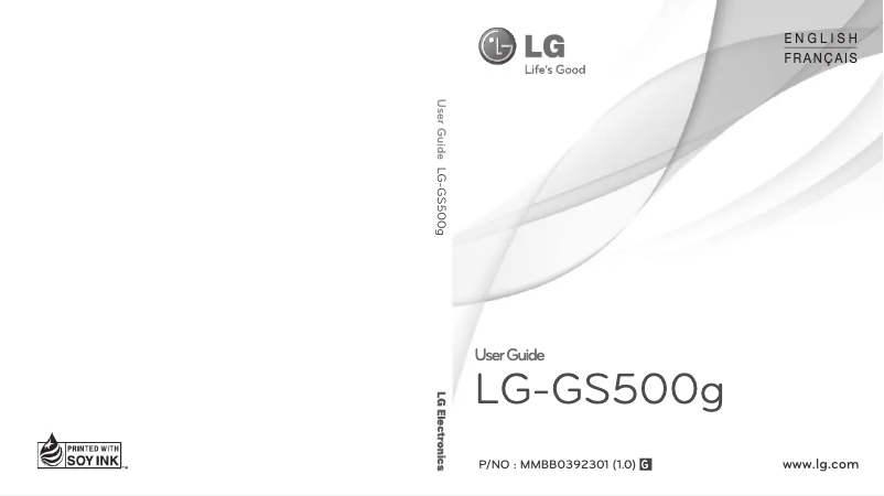 Página 1 del manual Manual de usuario LG GW525G