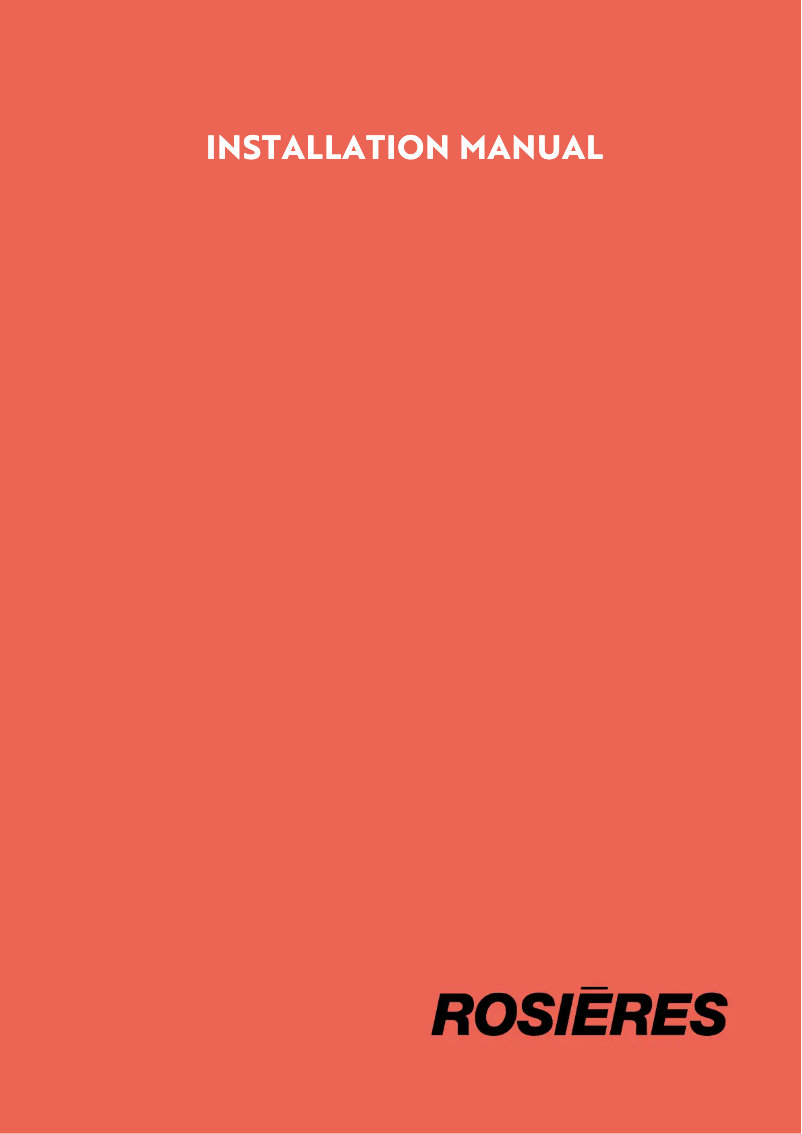 Page 1 de la notice Manuel utilisateur Rosieres RIF84DCS