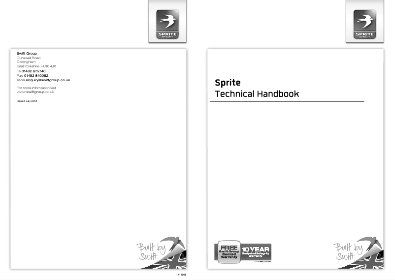 Page n°1 - Manuel utilisateur Swift Sprite (2015)
