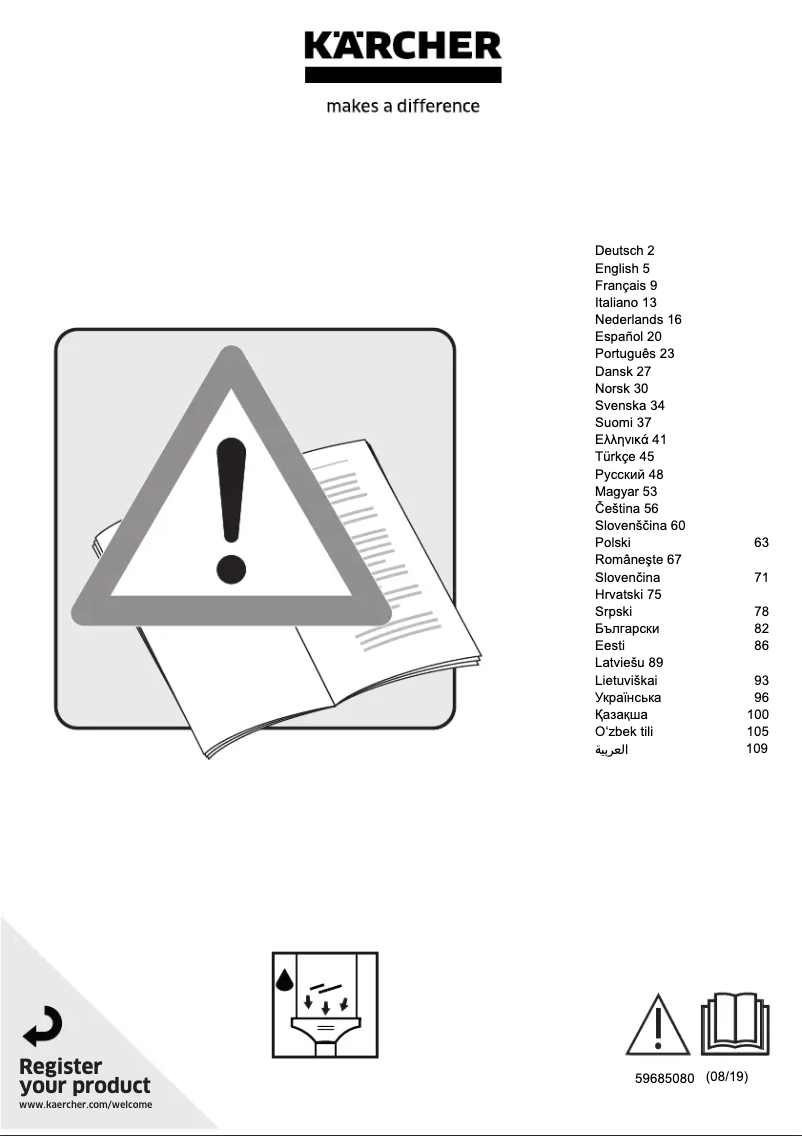 Page 1 de la notice Manuel utilisateur Kärcher WV 6 Premium