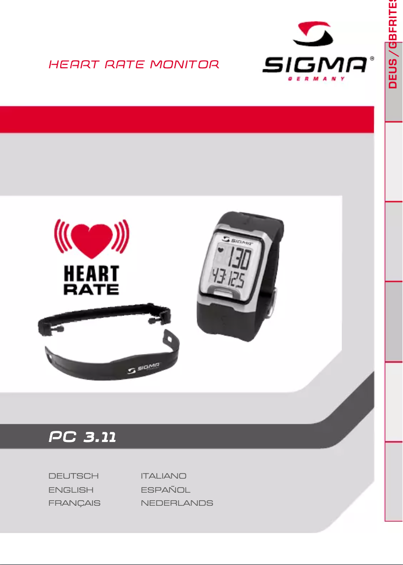 Image de la première page du manuel de l'appareil Sport PC 3.11