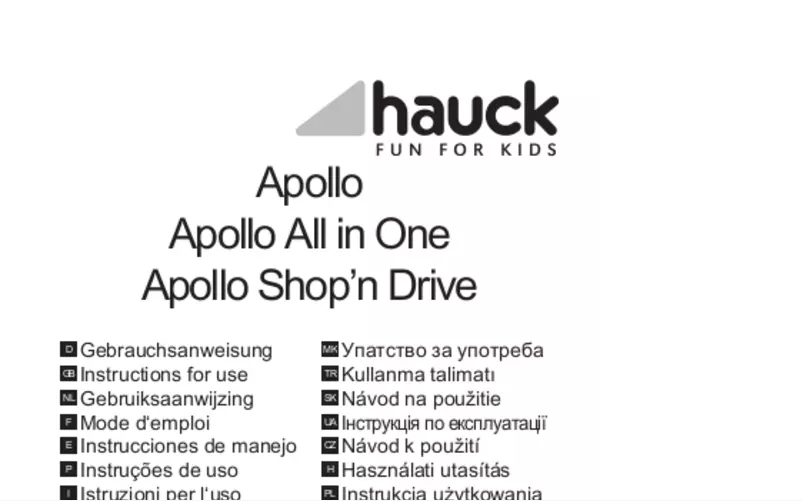 Page n°1 - Manuel utilisateur Hauck Apollo All In One