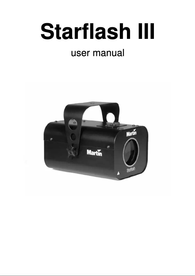 Image de la première page du manuel de l'appareil StarFlash III
