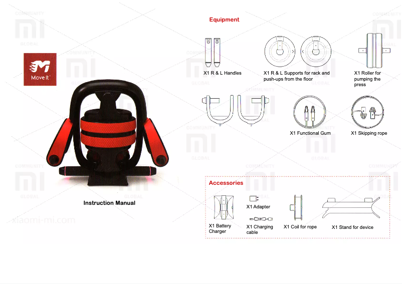 Image de la première page du manuel de l'appareil Move It Smart Multi-Purpose Fitness Device