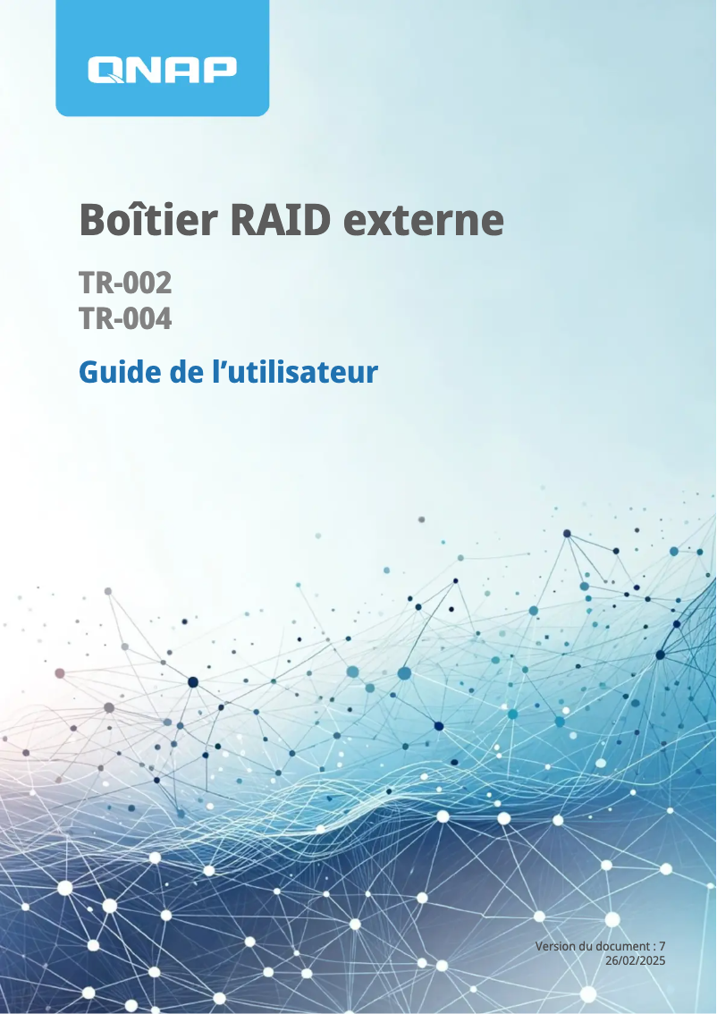 Page 1 de la notice Manuel utilisateur QNAP TR-004