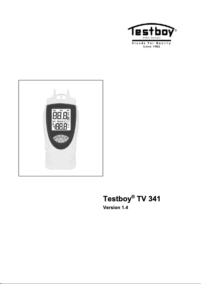 Page n°1 - Manuel utilisateur Testboy TV 341