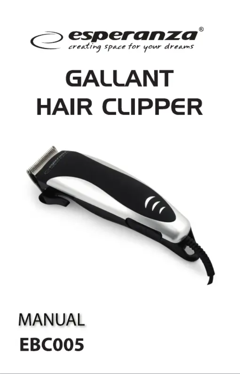 Page 1 de la notice Manuel utilisateur Esperanza Gallant EBC005
