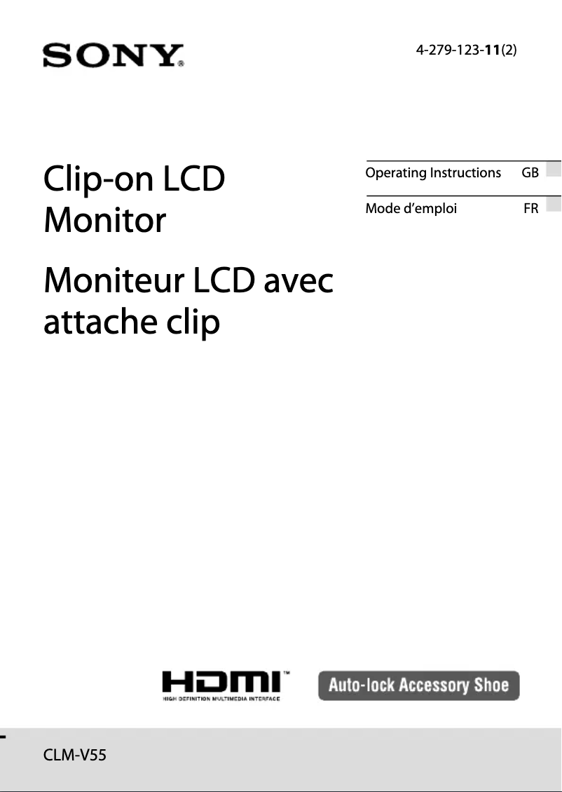 Image de la première page du manuel de l'appareil CLM-V55