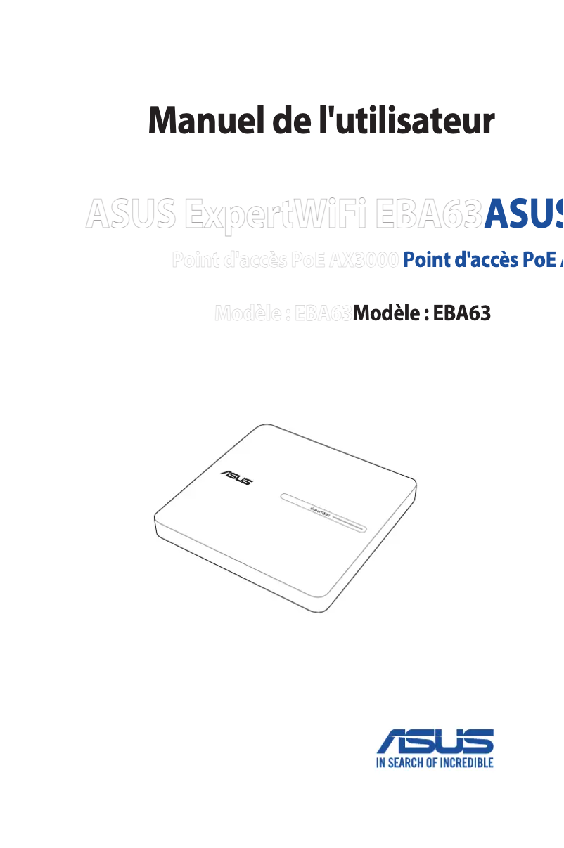 Page 1 de la notice Manuel utilisateur Asus ExpertWiFi EBA63