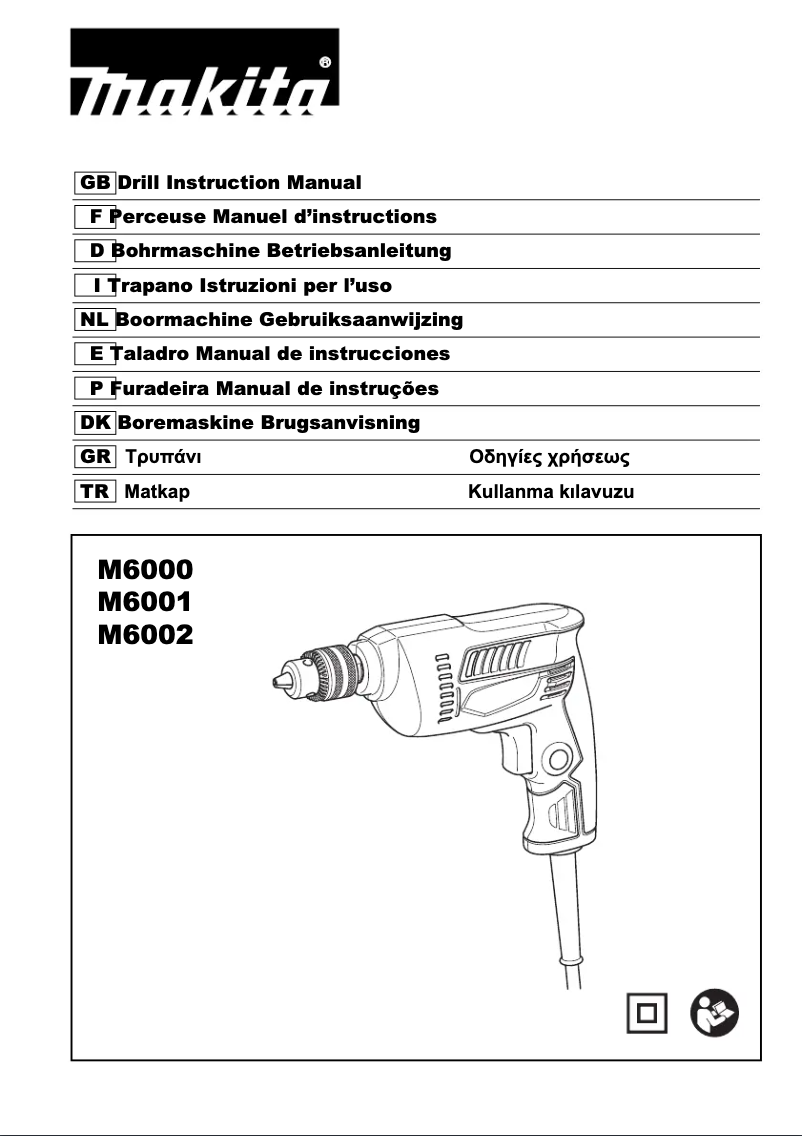 Page n°1 - Manuel utilisateur Makita M6002