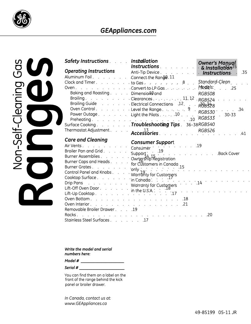 Page 1 de la notice Manuel utilisateur Hotpoint RGB508PPHCT