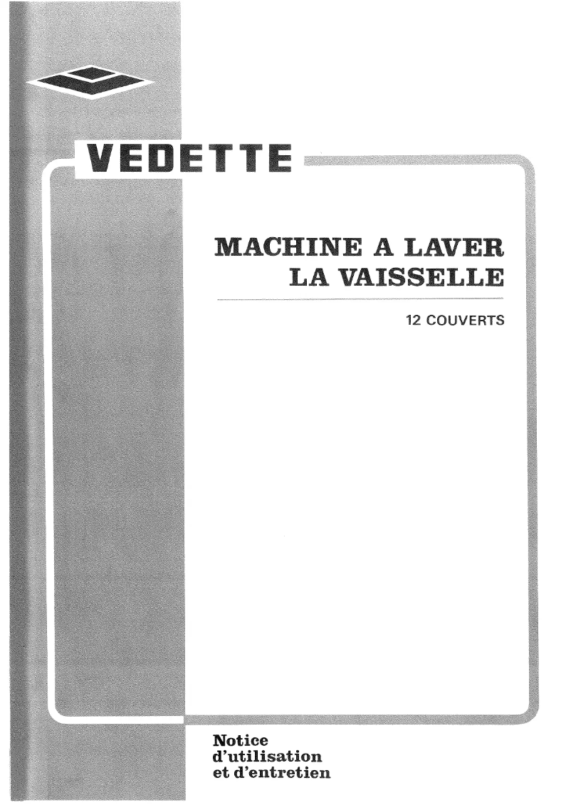 Page 1 de la notice Manuel utilisateur Vedette LV3000