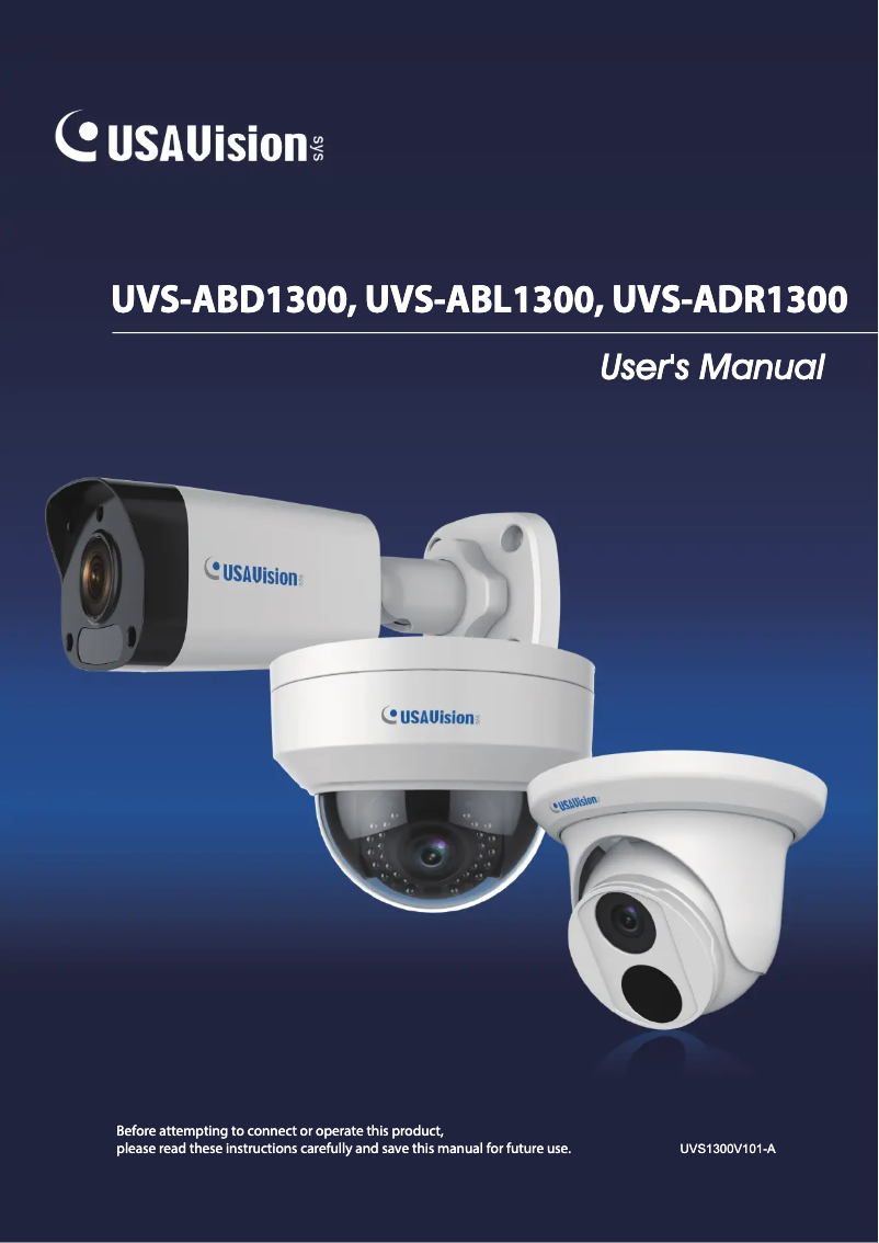 Page n°1 - Manuel utilisateur Geovision UVS-ADR1300