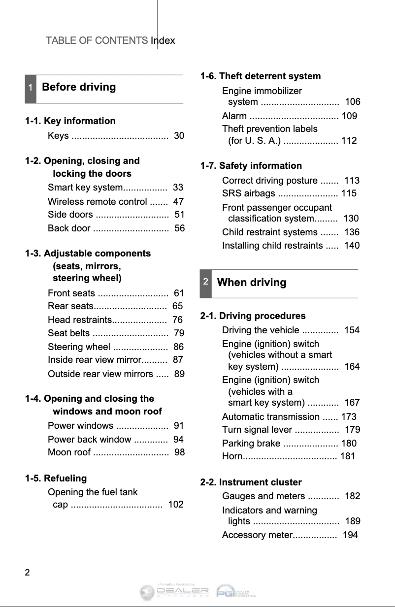 Page 1 de la notice Manuel utilisateur Toyota 4Runner (2011)