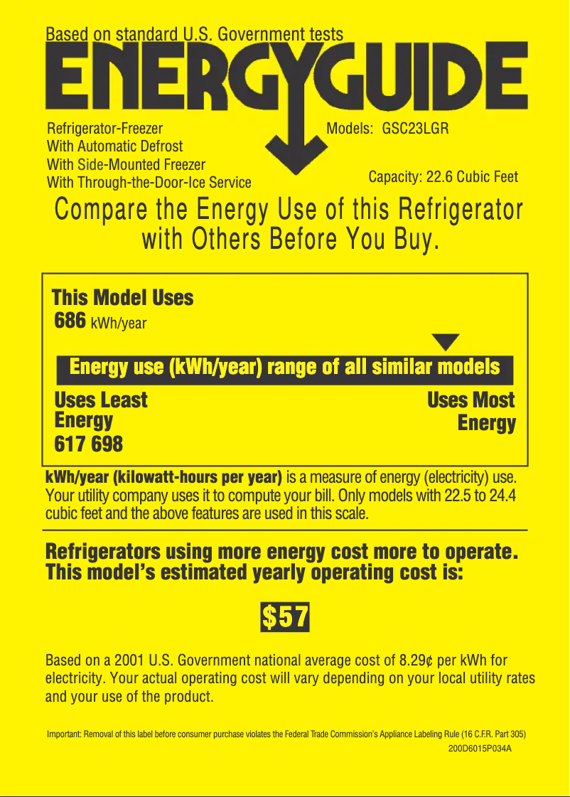 Image de la première page du manuel de l'appareil CustomStyle GSC23LGRWW