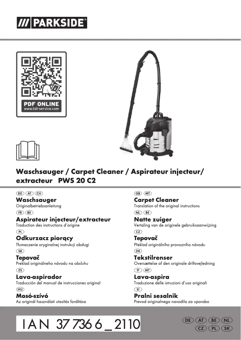 Image de la première page du manuel de l'appareil PWS 20 B2