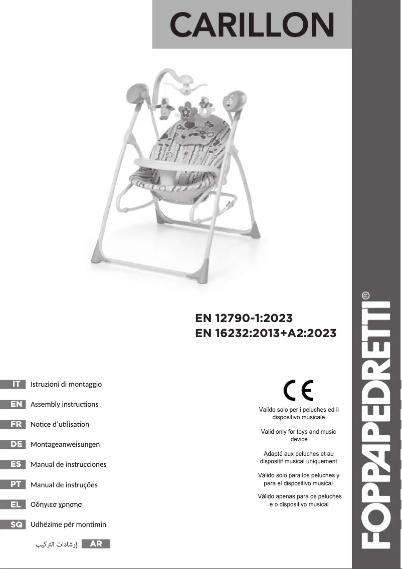 Page 1 de la notice Manuel utilisateur Foppapedretti Carillon