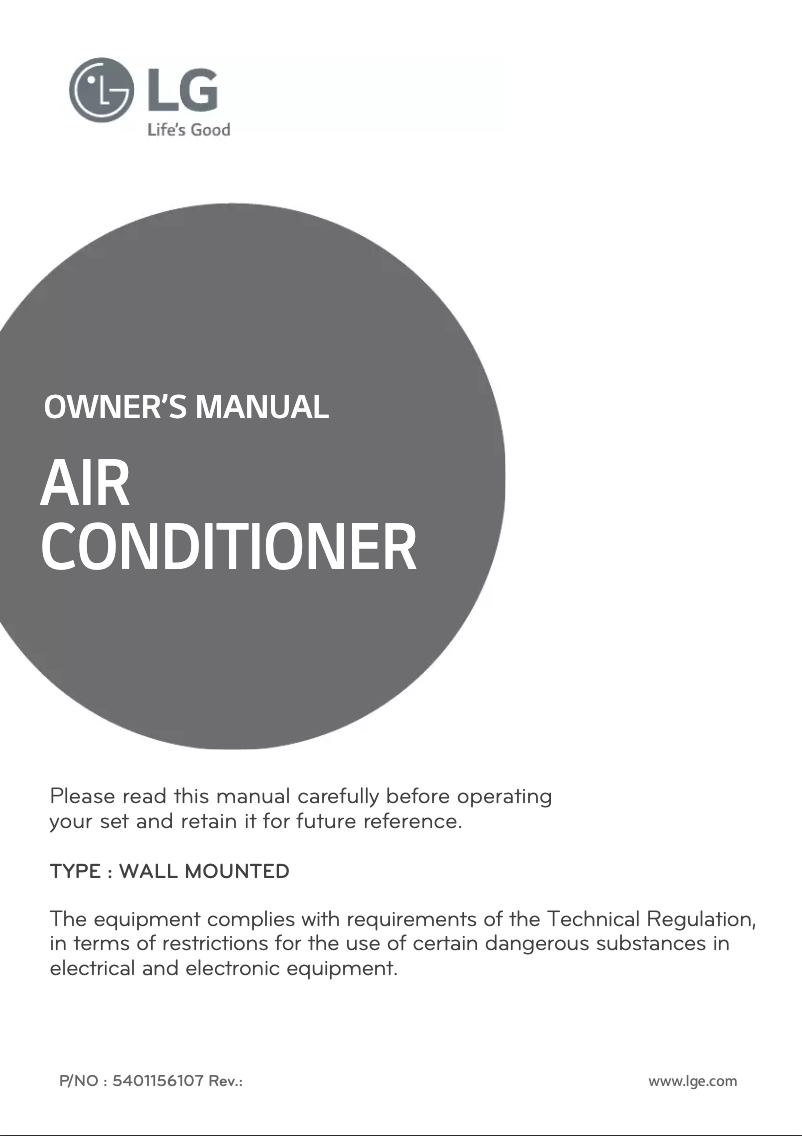 Página 1 del manual Manual de usuario LG KSNH1865NA4