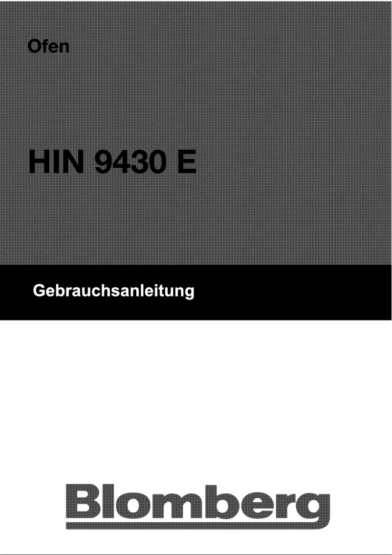 Página 1 del manual Manual de usuario Blomberg HIN 9430 E