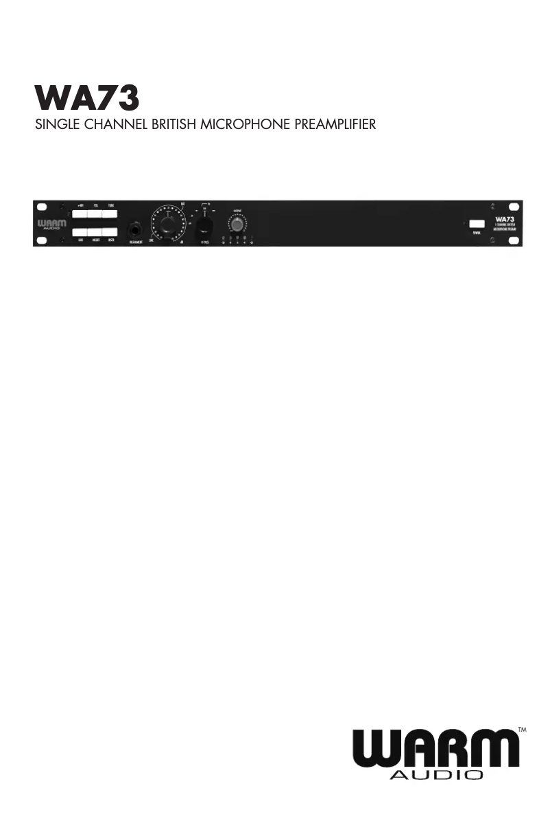 Page n°1 - Manuel utilisateur Warm Audio WA73