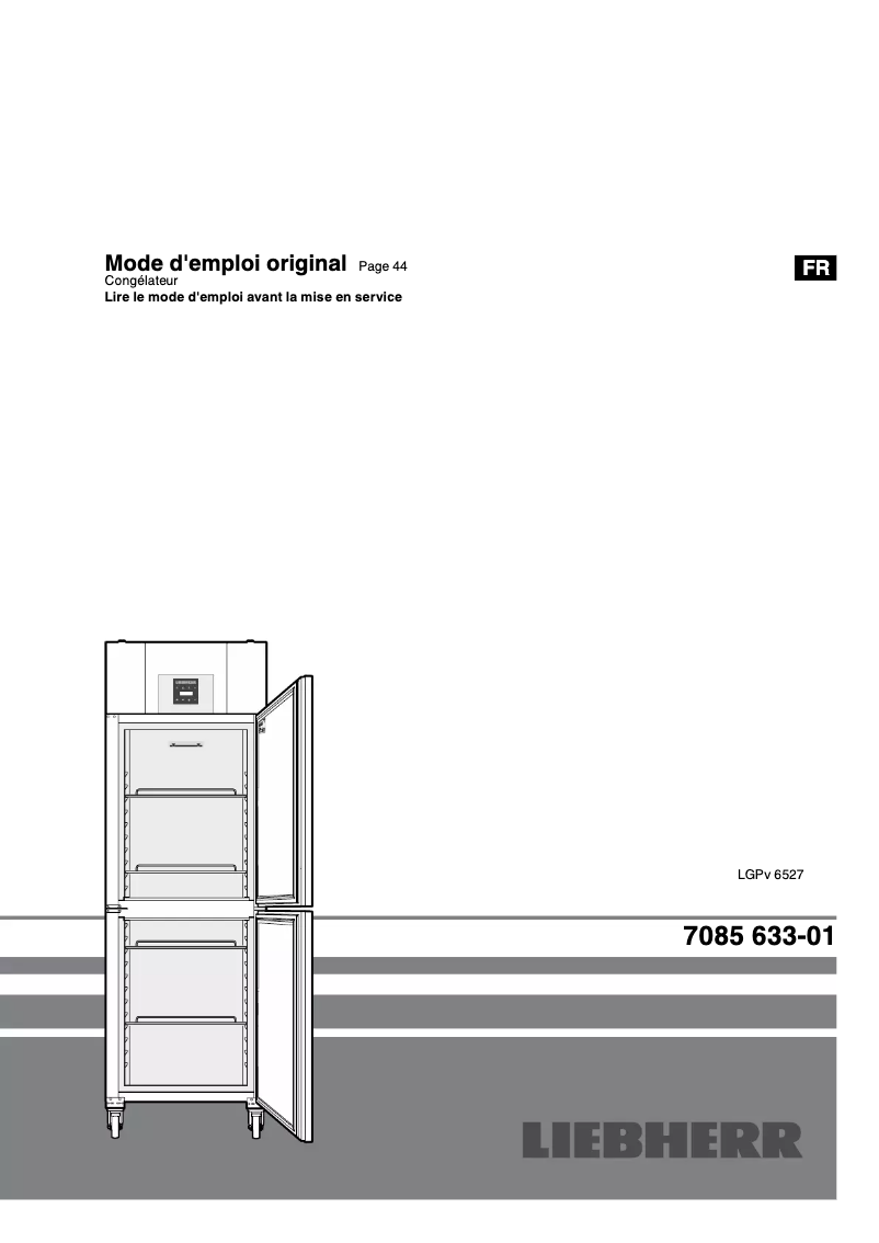 Page n°1 - Manuel utilisateur Liebherr LGPv 6527 MediLine