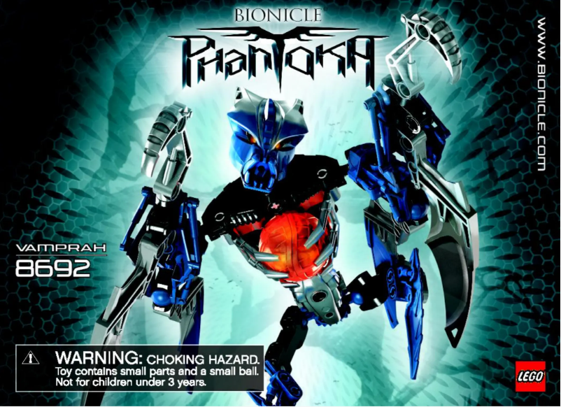 Page 1 de la notice Manuel utilisateur Lego Bionicle 8692