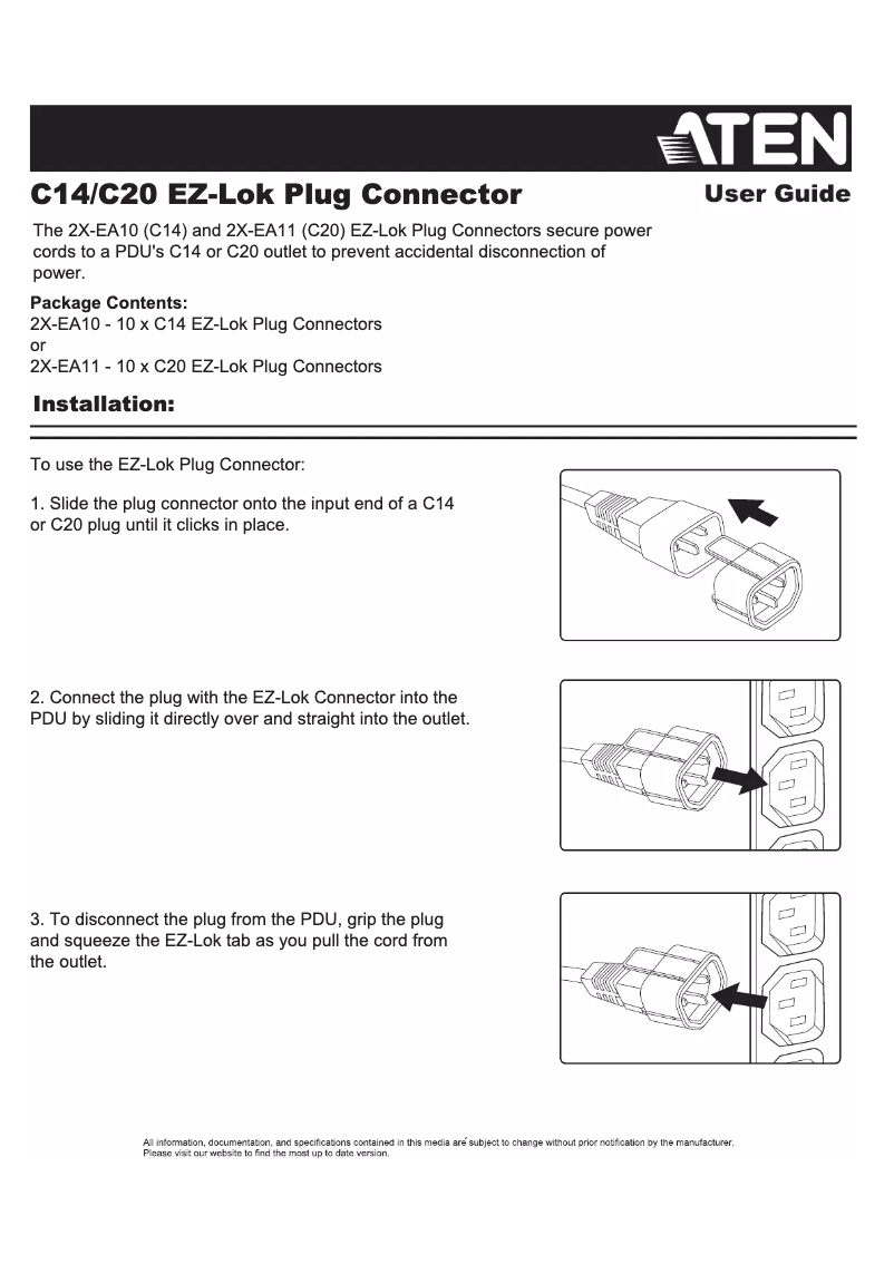 Page 1 de la notice Manuel utilisateur ATen 2X-EA10