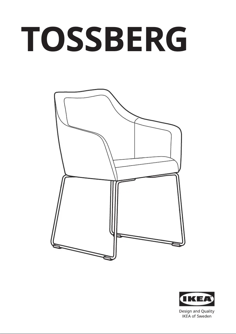 Page 1 de la notice Manuel utilisateur Ikea TOSSBERG 904.353.24