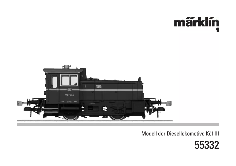 Page n°1 - Manuel utilisateur Märklin 55332 Kof III DB Small Diesel