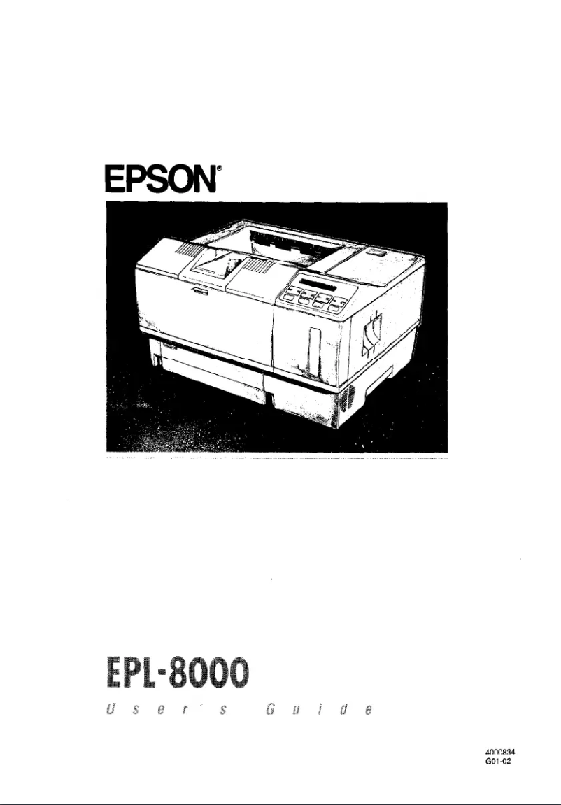 Page 1 de la notice Manuel utilisateur Epson EPL-8000