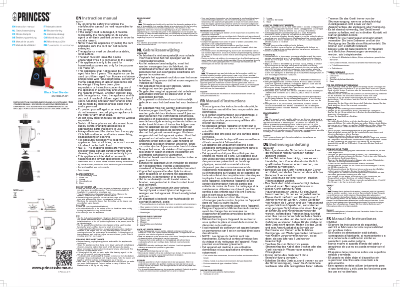 Image de la première page du manuel de l'appareil Black Steel 212085