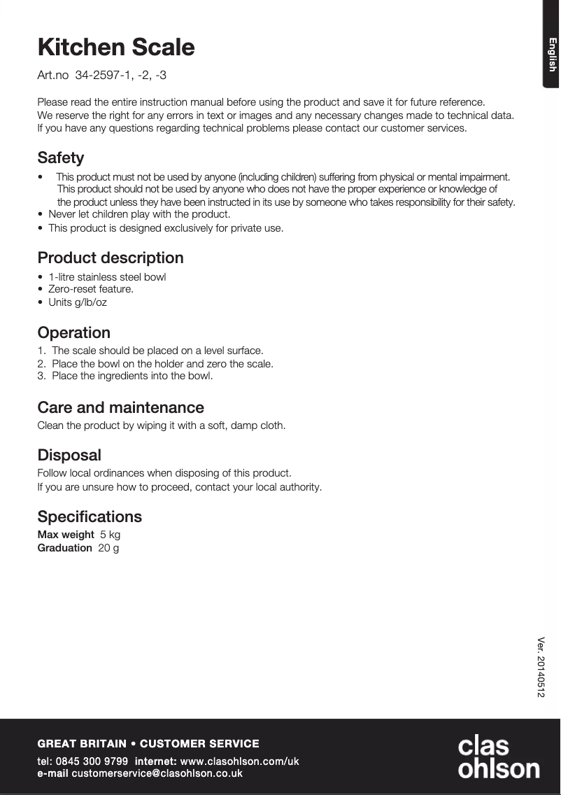 Image de la première page du manuel de l'appareil 34-2597