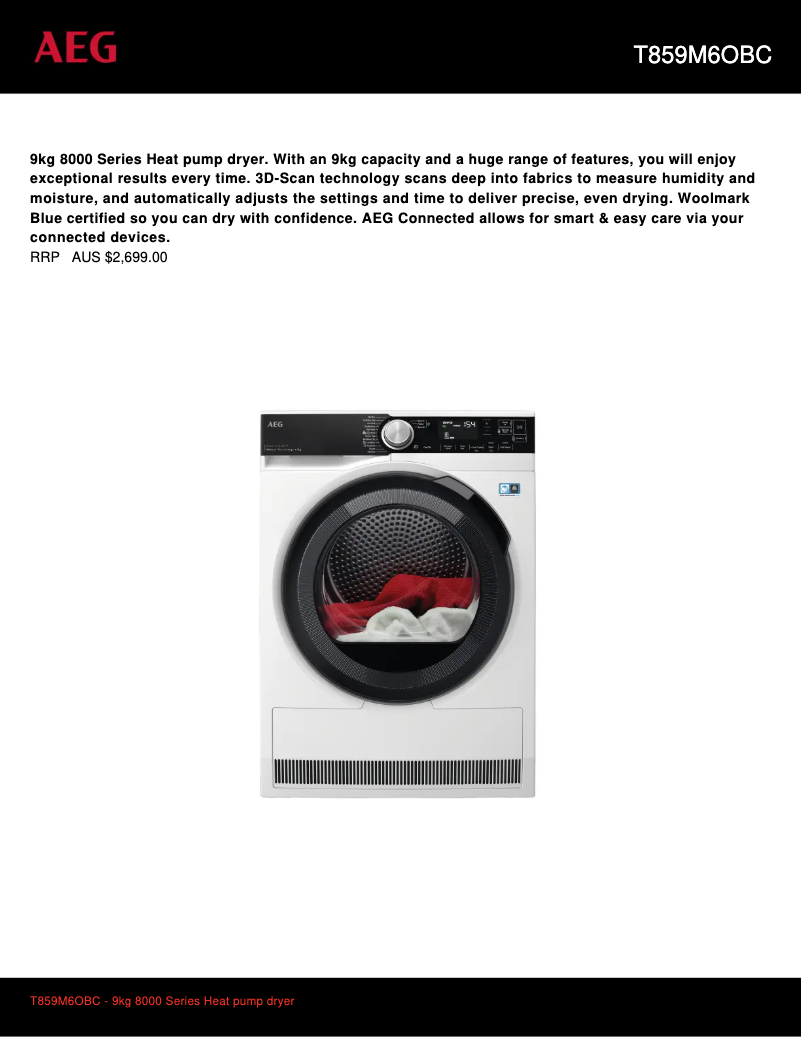 Imagen de la primera página del manual del dispositivo T859M6OBC