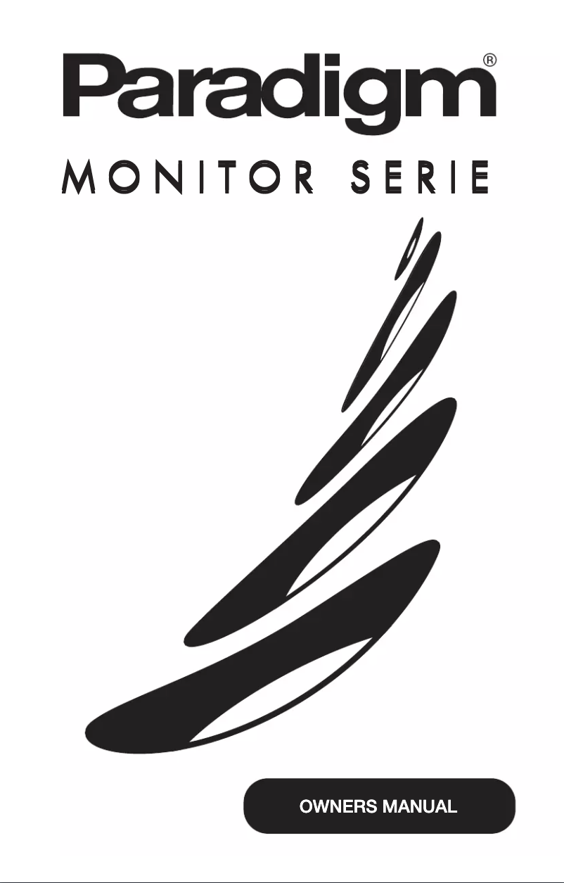 Page n°1 - Manuel utilisateur Paradigm Monitor 7