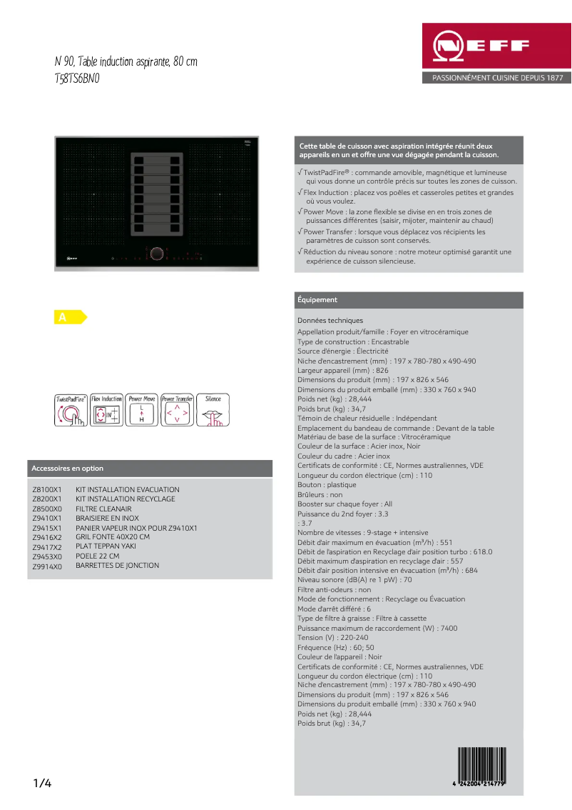 Image de la première page du manuel de l'appareil T58TS6BN0