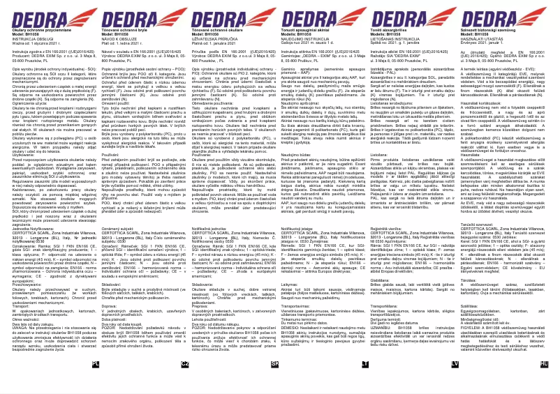 Page 1 de la notice Manuel utilisateur DEDRA BH1058