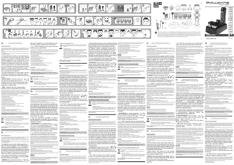 Page n°1 - Manuel utilisateur Rowenta Trim & Style 12 in 1 TN9160