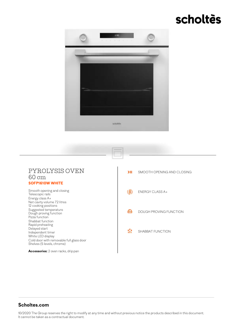 Imagen de la primera página del manual del dispositivo SOFP1610W