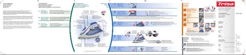Page 1 de la notice Manuel utilisateur Trisa Multi Steam 2000