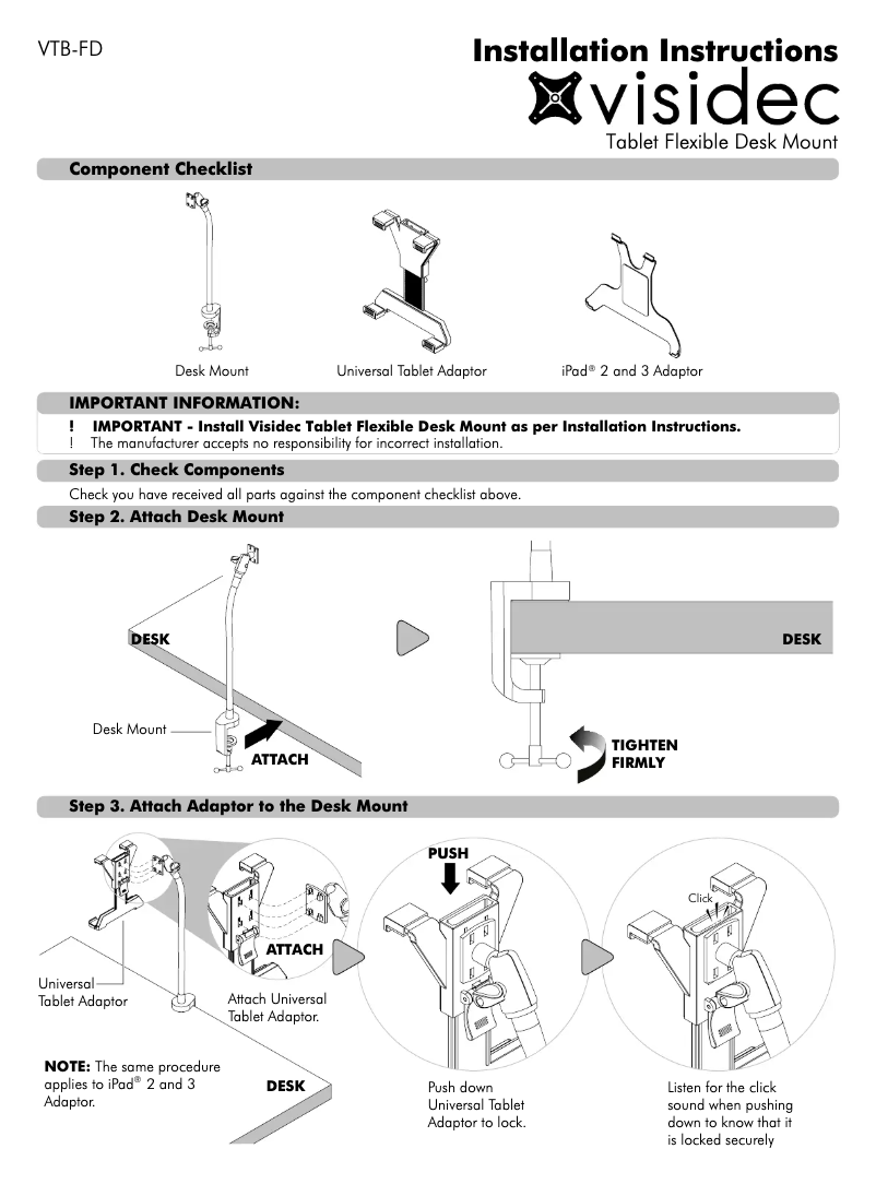 Imagen de la primera página del manual del dispositivo VTB-FD
